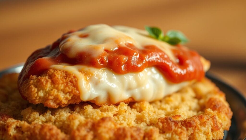 frango à parmegiana empanado