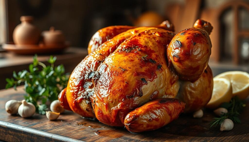 frango assado crocante