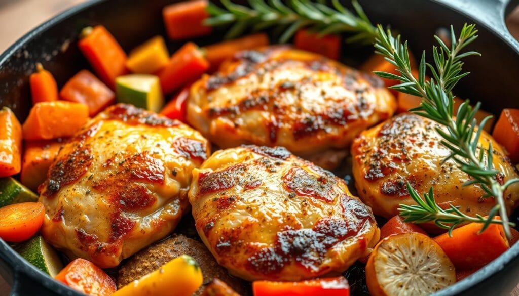 frango com legumes de frigideira tempero sazón frango com legumes de frigideira tempero sazón