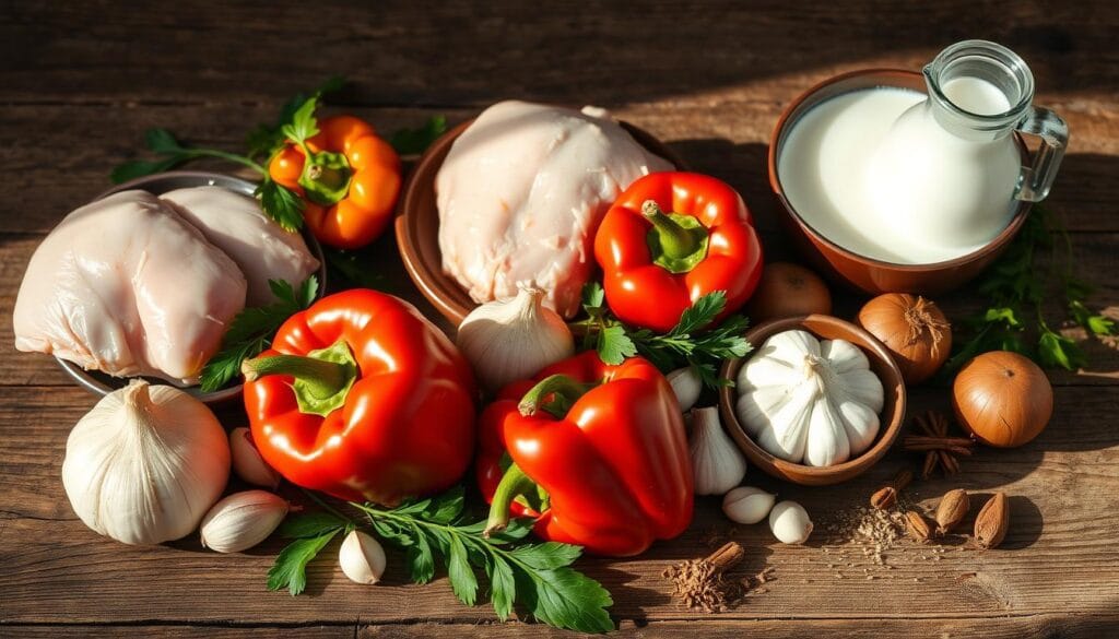 ingredientes galinhada com leite de coco