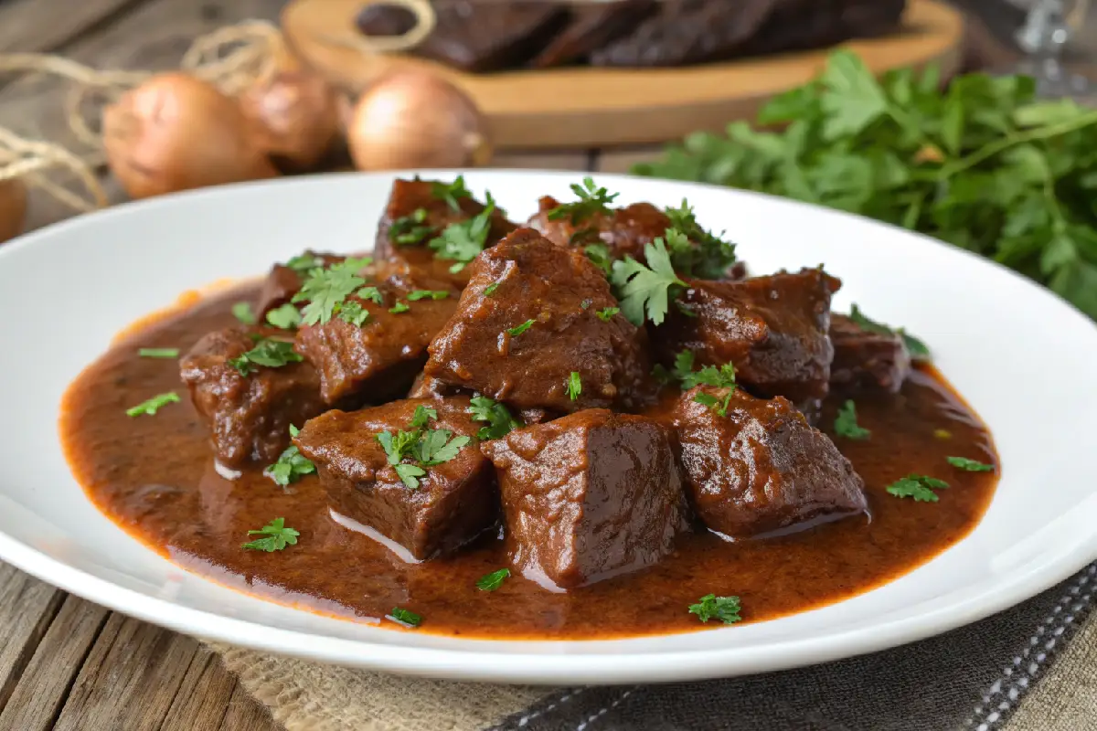 Carne de Panela ao Molho Escuro