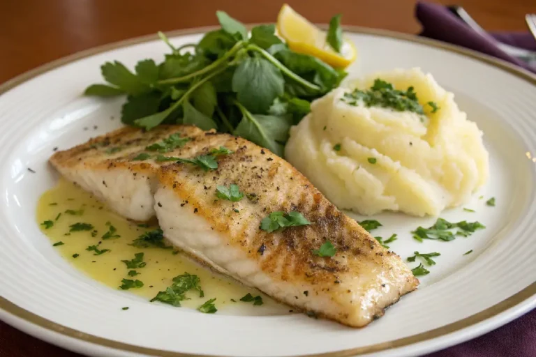 Filé de Peixe com Purê de Batatas: Sabor e Cremosidade