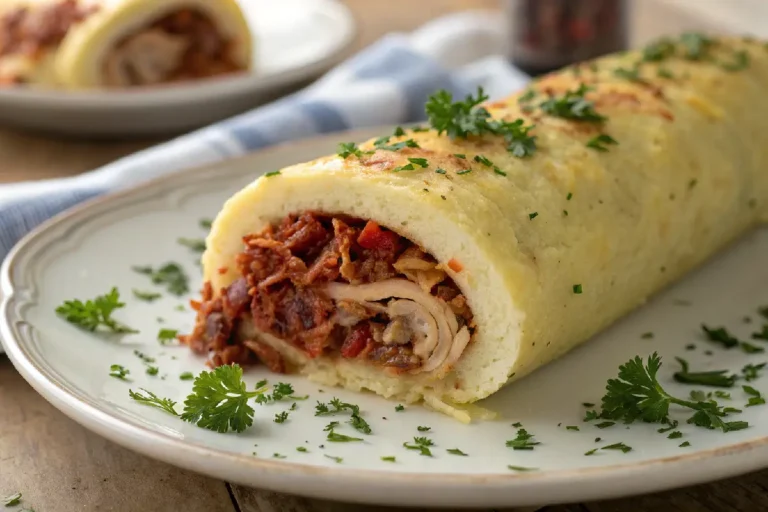 Rocambole de Batata com Carne Seca: Para qualquer ocasião