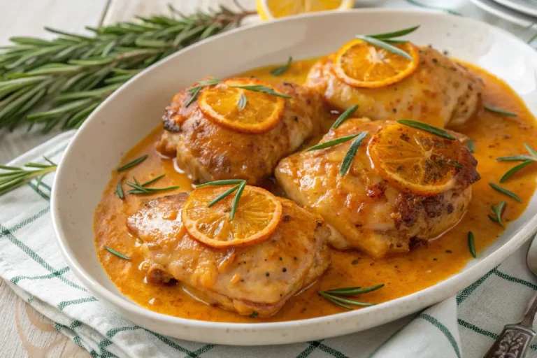 Sobrecoxa Desossada ao Molho de Laranja: Sabor e Suculência