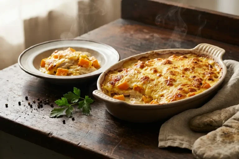 Gratinado de Abóbora e Frango: Opção de almoço ou jantar